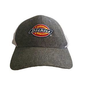 DICKIES Trucker Style Hat Mesh Snapback Baseball Gray Adjustable